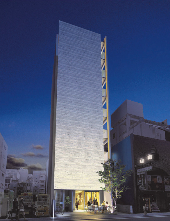 大阪市中央区西心斎橋２丁目の店舗一部の外観パース