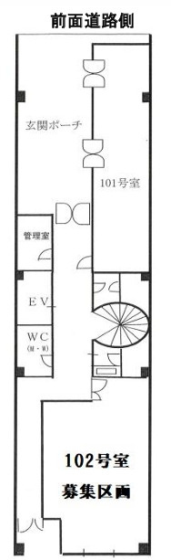 大阪市中央区南船場３丁目の店舗事務所の間取り