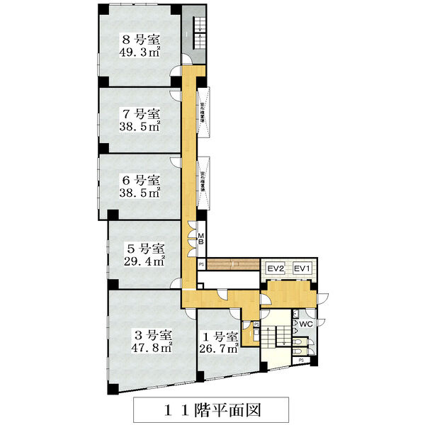 第18松屋ビルの区画図