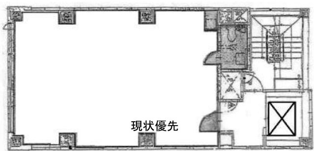 大阪市中央区南新町１丁目の店舗一部の間取り