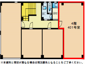 大阪市中央区東心斎橋１丁目の店舗事務所の間取り