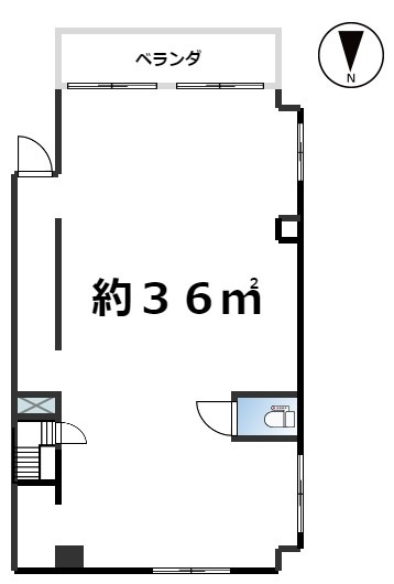 大阪市中央区東心斎橋１丁目の店舗一部の間取り