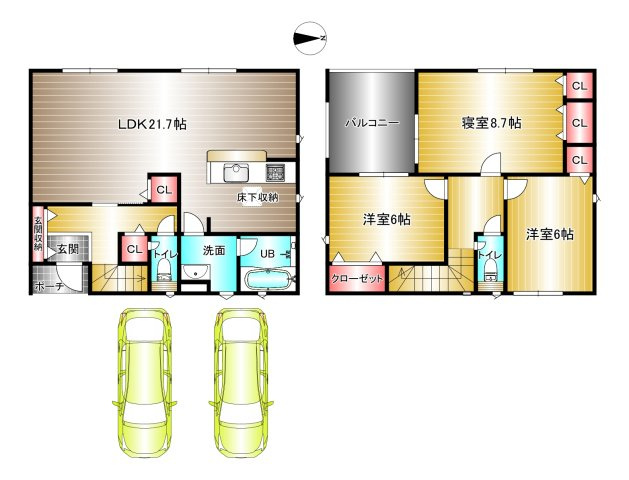 ふじと台第5期　新築一戸建 ２号棟の間取り