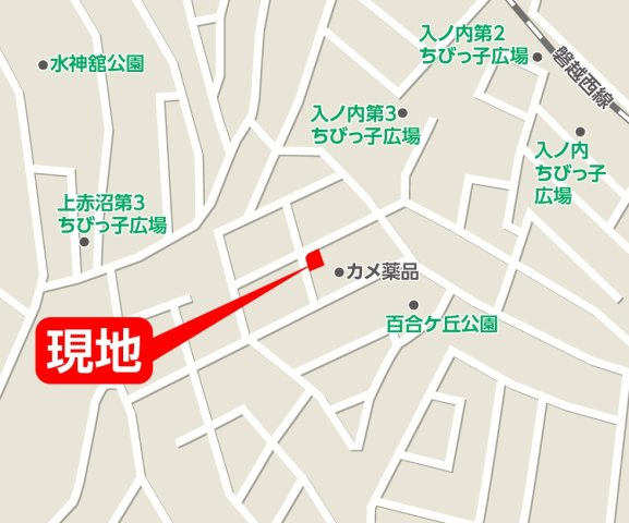 郡山市喜久田町字入ノ内　　　  １号棟　　富田東小学校、富田中学区　の地図
