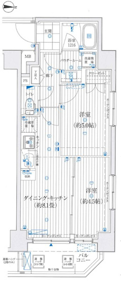 【間取り】 | ＴＲＡＤＩＳ　ＲＩＳＥ　錦糸町  | 間取り