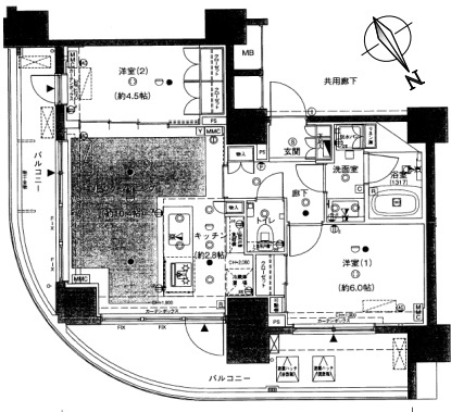 シェフルール西早稲田ラヴィーナの間取り