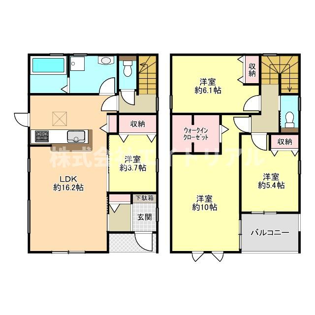 可児市今渡　第2　全2棟の間取り