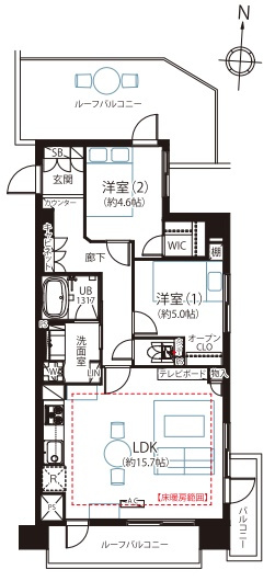 エス・バイ・エルマンション信濃町の間取り