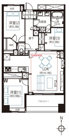 ライオンズプラザ西大島駅前の間取り
