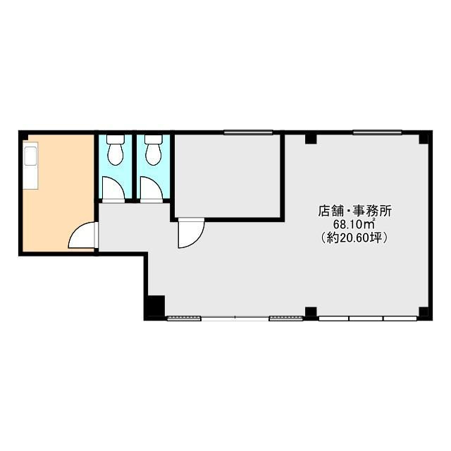 加藤様貸事務所店舗の間取り