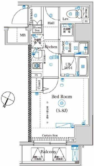ショウケンレジデンス横浜伊勢佐木町の間取り