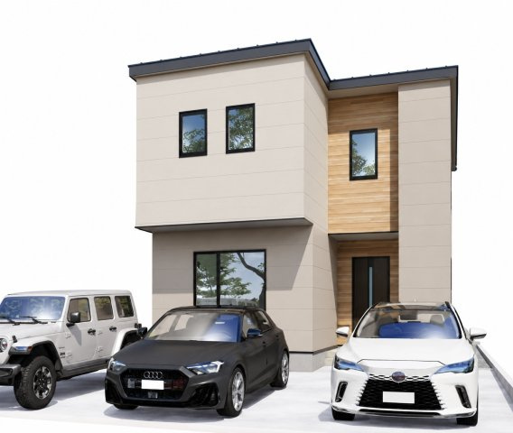 【新築戸建】札幌市東区北34条東5丁目1棟の外観パース