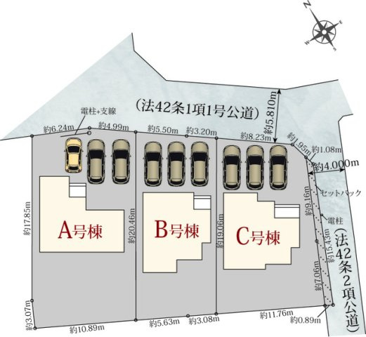 【区画図】 | 沼津市大塚 新築一戸建て A号棟 | A号棟の区画図です