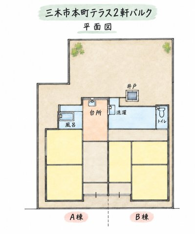 【間取り】 | 三木市本町2戸連棟バルク