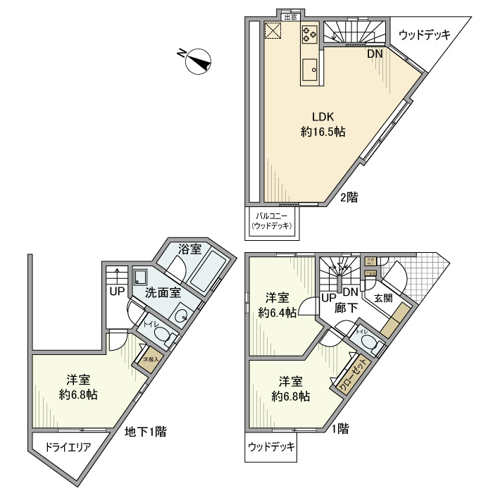 中央戸建の間取り