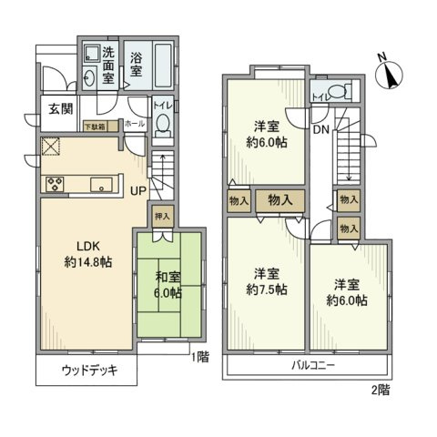 高木戸建の間取り