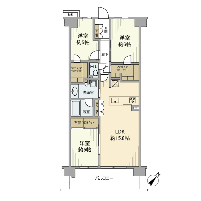 バウス川口新井宿の間取り