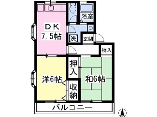 バス・トイレ別　南面2部屋で日当たり良好・お2人入居も可の2DKタイプ★