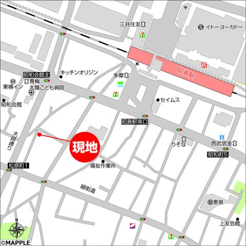 ミューク昭島の地図