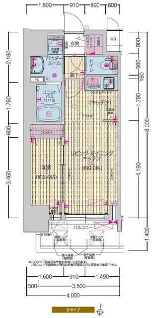 プレサンス名駅南エディフィスの間取り