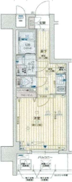 大阪市中央区農人橋２丁目の賃貸マンションの間取り