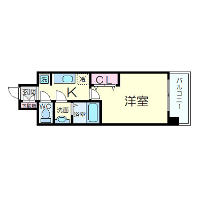 プレサンス松屋町駅前デュオの間取り