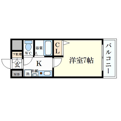 エスリード福島駅前の間取り