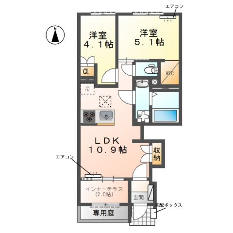 流山市東深井新築アパートの間取り