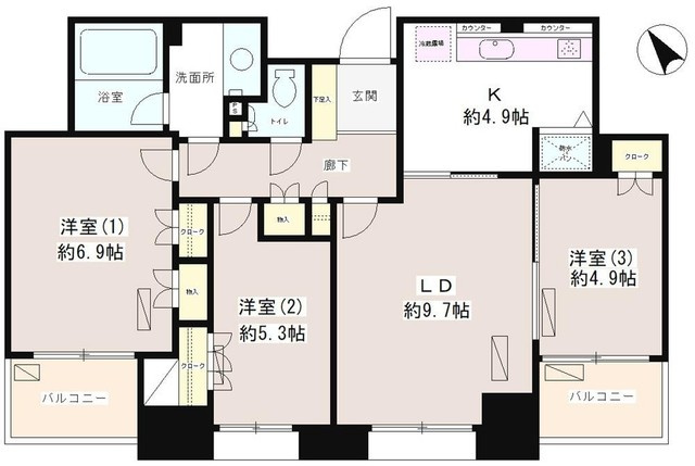 フルール田町の間取り