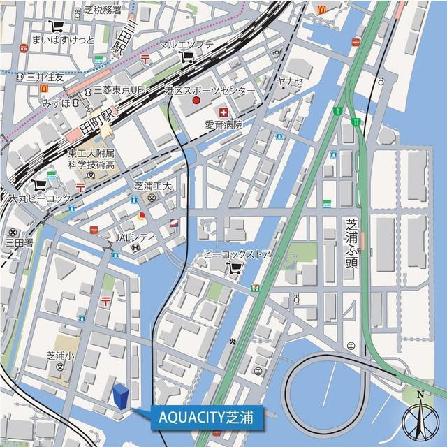 ＡＱＵＡＣＩＴＹ芝浦の地図