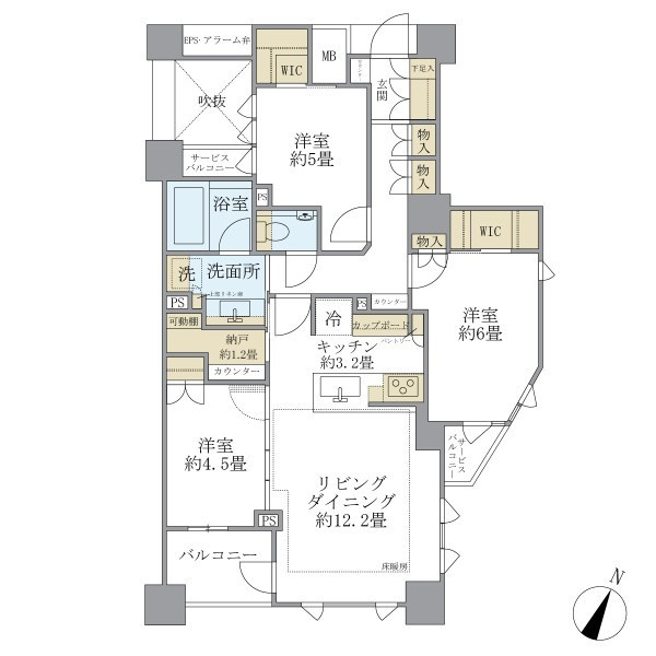 Ｂｒｉｌｌｉａ東中野Ｐａｒｋｓｉｄｅ　Ｈｉｌｌｓの間取り