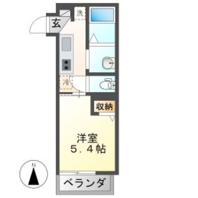 岐阜市則武中３丁目のアパートの間取り