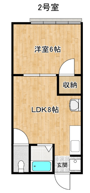 ルーベンヌ赤崎Ｂの間取り