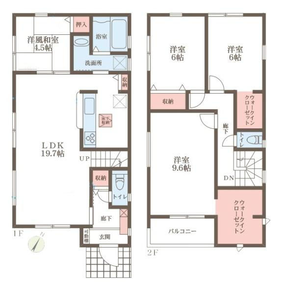 リーブルガーデン三碓 ３号棟 ／新築一戸建の間取り