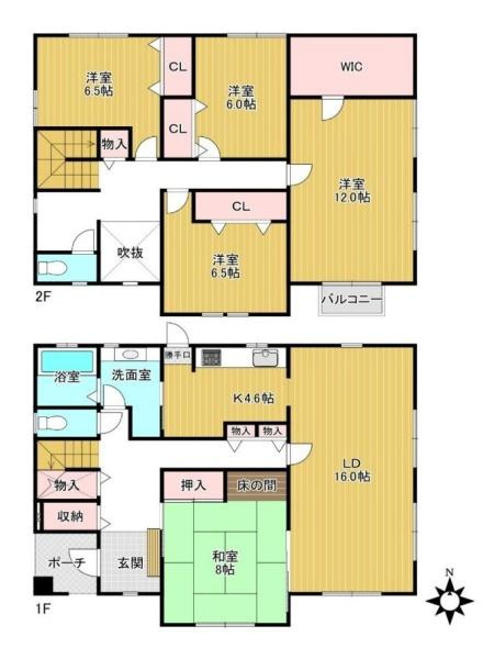北葛城郡広陵町馬見北７丁目　一戸建の間取り