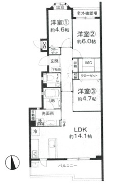 【間取り】 | 朝日マンション国領