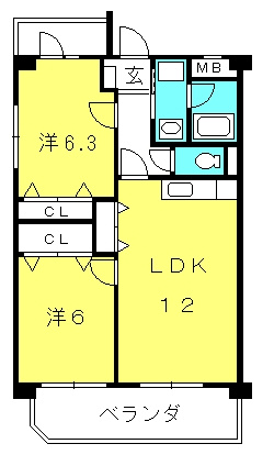 コートレージュⅠの間取り