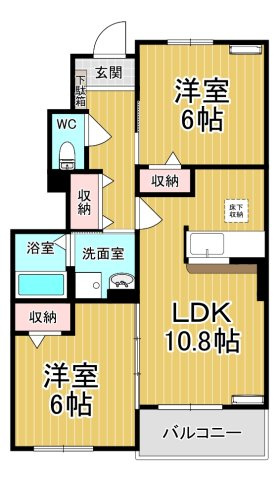 【間取り】 | アスカＦ | ファミリーさん向けのお部屋です♪