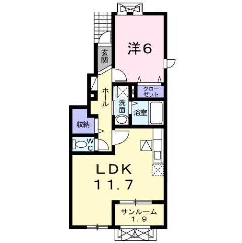 グレンジェルメＢの間取り