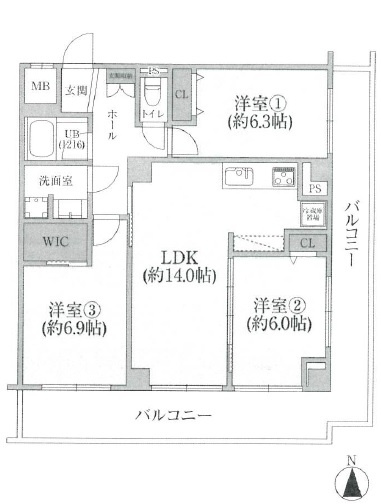 【間取り】 | グレイスコート東府中