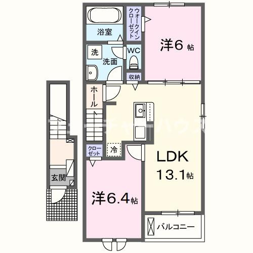 ヴィラ　ロータス　Ｂの間取り