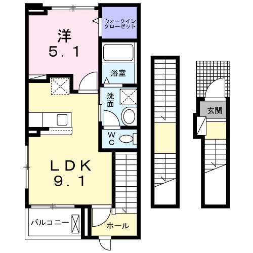 ＦＦヒルズ２の間取り