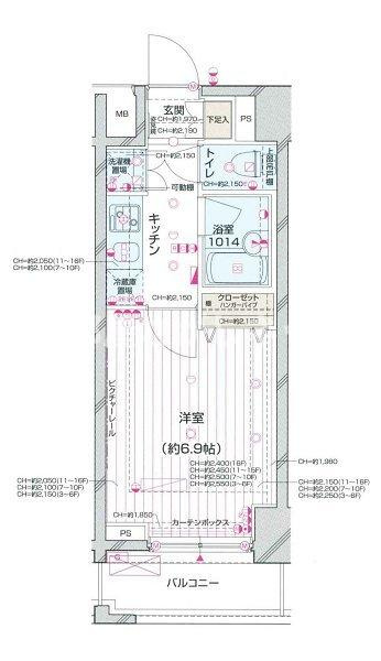 パレステュディオ新宿都庁前の間取り