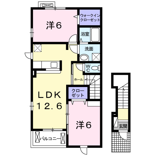 クレメントヴィラ　Ｂの間取り
