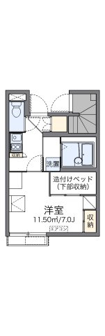 レオパレス平成Ⅱの間取り|代表的な間取のため実際の間取とは異なる場合があります