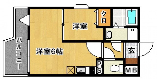 【間取り】 | アンジェラス西新Ⅱ