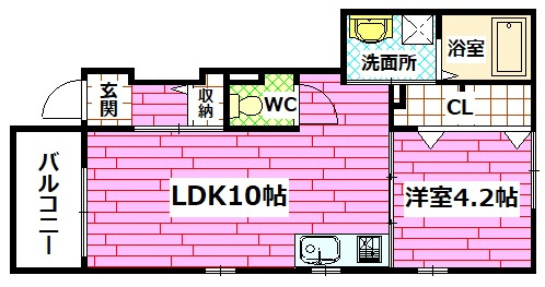 クラール コスモスの間取り