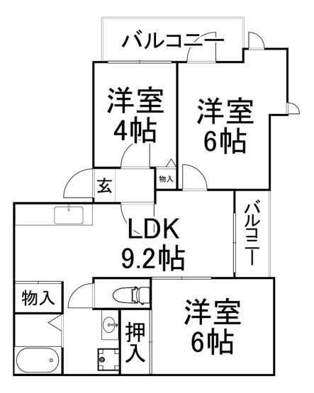 【間取り】 | プリオール舟橋