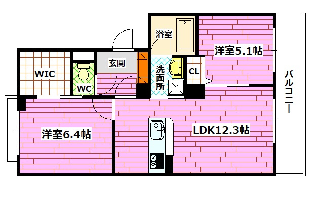 シャーメゾンアルタミラ府中の間取り