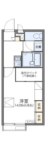 レオパレスノースアイランドⅢの間取り